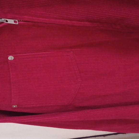 Denim and Co. Corduroy jacket ranch coat women's size large Red - Picture 4 of 6